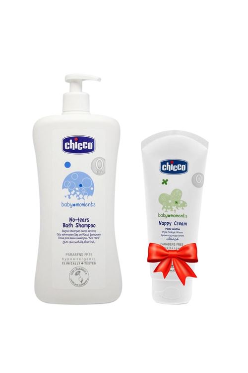 Chicco Göz Yakmayan Saç ve Vücut Şampuanı 750ml + Chicco Pişik Önleyici Krem 100ml