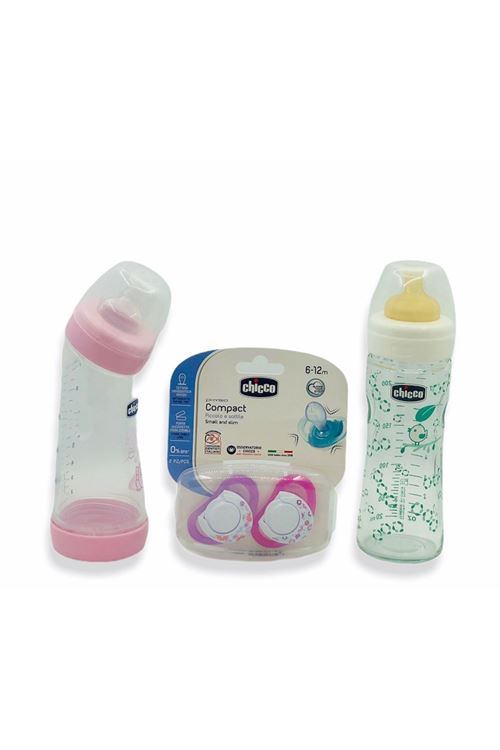 Chicco Bebeğinizin İlk Seti 3'lü Fırsat Paketi - Pembe