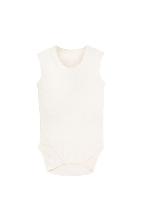 Sema Baby Jakarlı Askılı Badi (Body) - Beyaz 0-6 Ay