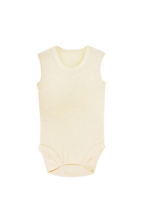 Sema Baby Jakarlı Askılı Badi (Body) - Krem 9-12 Ay