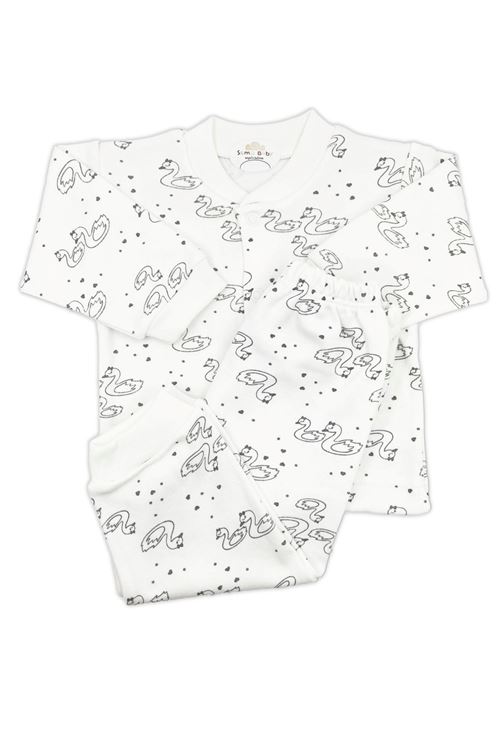 Sema Baby Sevimli Kuğu Bebek Pijama Takımı 6-9 Ay