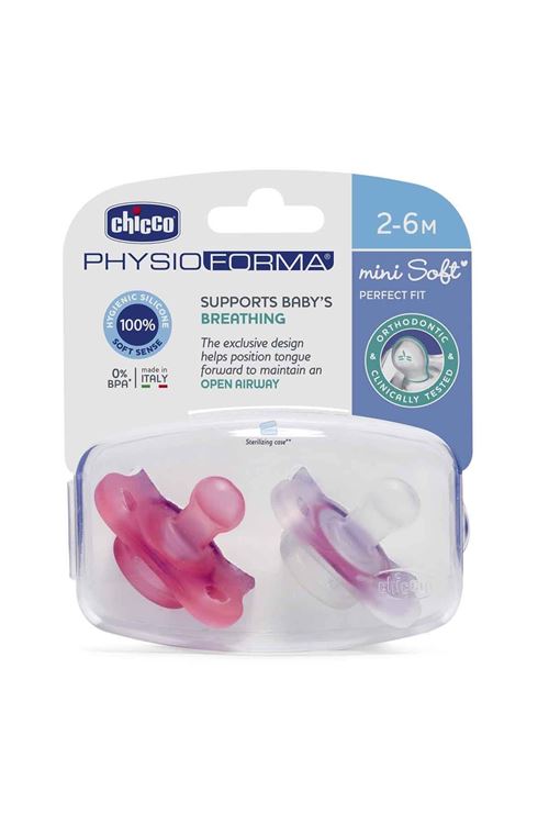 Chicco PhysioForma Mini Soft 2'li Emzik 2-6 Ay Kız