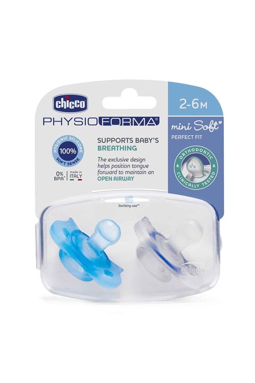 Chicco PhysioForma Mini Soft 2'li Emzik 2-6 Ay Erkek