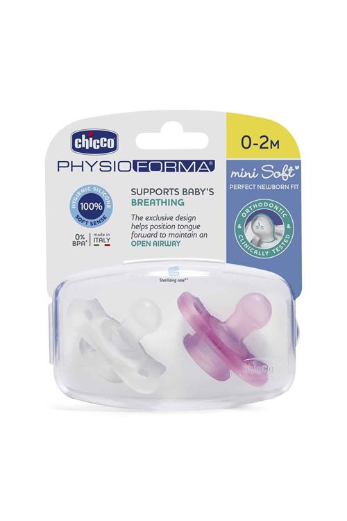Chicco PhysioForma Mini Soft 2'li Emzik 0-2 Ay Kız