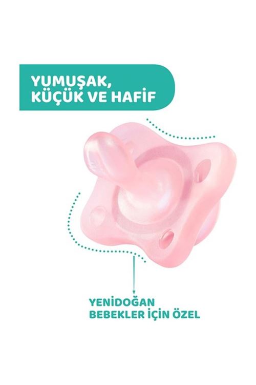 Chicco PhysioForma Mini Soft 2'li Emzik 2-6 Ay Kız