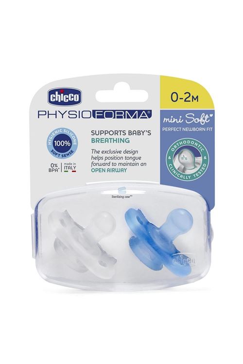 Chicco PhysioForma Mini Soft 2'li Emzik 0-2 Ay Erkek