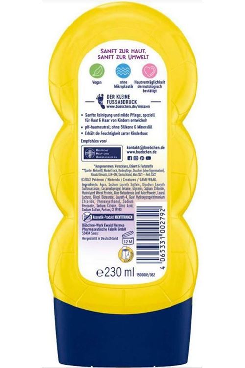 Bübchen Çocuk Şampuan&Duş Jeli 2 in 1 Pokemon Pikachu 230 ml