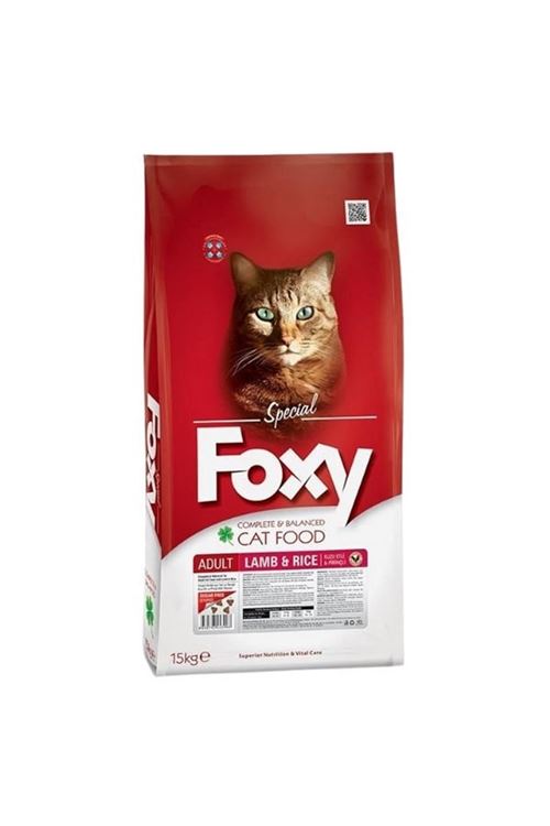 Foxy  Kuzulu ve Pirinçli Yetişkin Kedi Maması 15 Kg