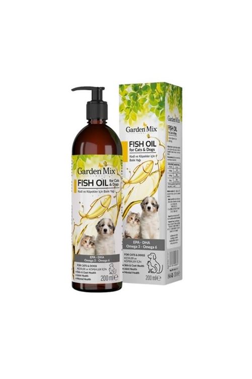 Garden Mix Deri ve Tüy Sağlığı için Kedi ve Köpek Somon Yağı 200 Ml