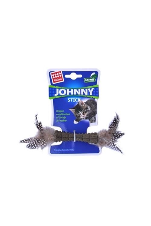 Gigwi Johnny Stick Catnipli Doğal Tüylü Kedi Oyuncağı Yeşil