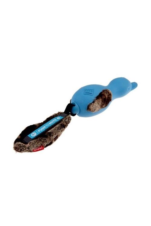 Gigwi Push To Mute Ördek Sesli Köpek Oyuncağı Mavi 32 Cm