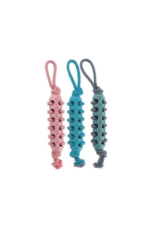 Eastland Kemik Desenli İpli Plastik Köpek Çiğneme Oyuncağı 46 Cm