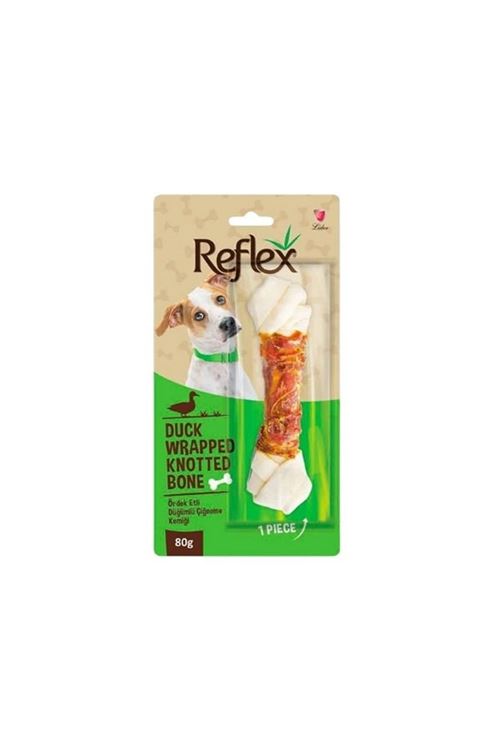 Reflex Ördek Etli Düğümlü Çiğneme Kemiği Köpek Ödülü 80 Gr