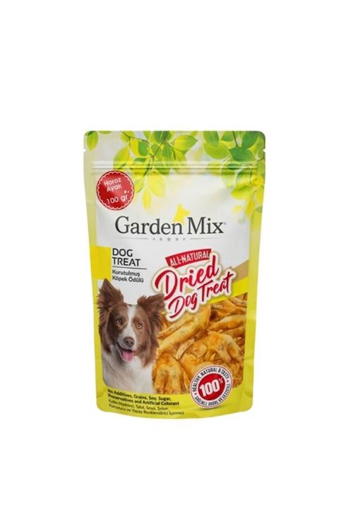 Garden Mix Kurutulmuş Horoz Ayak Köpek Ödül Maması 100 Gr