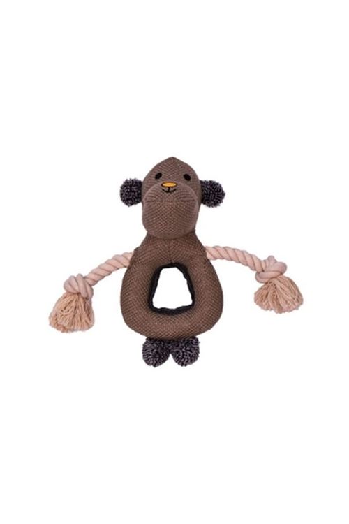 Eastland İpli Maymun Peluş Köpek Oyuncağı 25 Cm Kahverengi