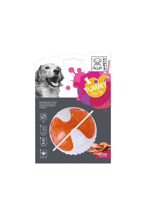 M-Pets Yummy Ball Et Aromalı Kauçuk Top Köpek Oyuncağı