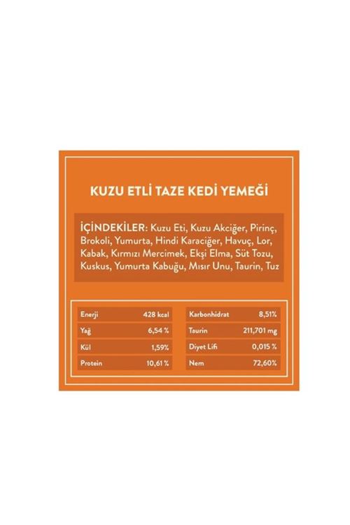 Kito Fresh Kuzu Etli Hipoalerjenik Taze Kedi Yemeği 85 Gr