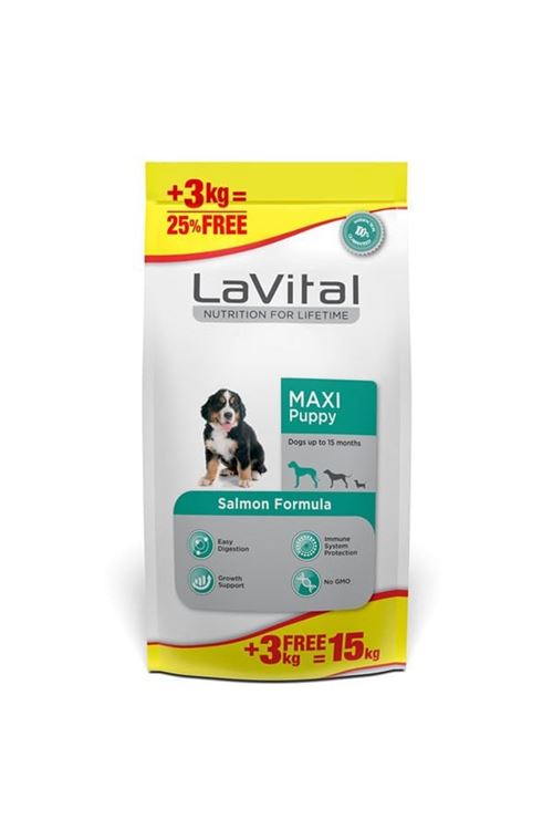 Lavital Büyük Irk Somonlu Yavru Köpek Maması 15 Kg