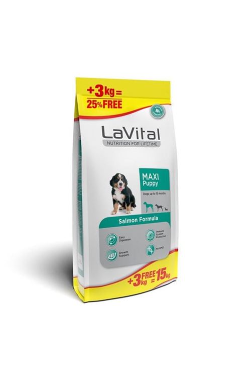 Lavital Büyük Irk Somonlu Yavru Köpek Maması 15 Kg