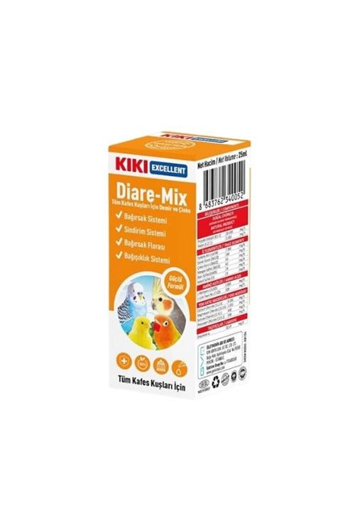 Kiki Excellent Diare Mix Kuşlar için Bağışıklık ve Sindirim Sistemi Destekleyici Sıvı Damla 25 Ml
