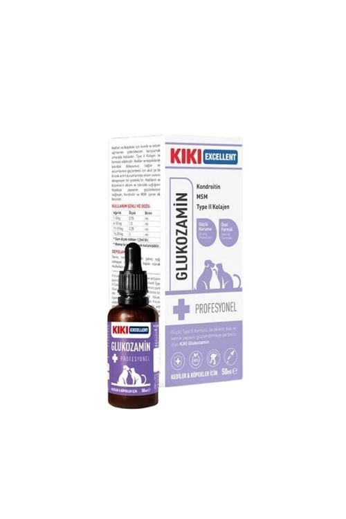 Kiki Excellent Glukozamin Eklem ve Kemik Güçlendirici Kediler ve Köpekler için Şurup 50 Ml