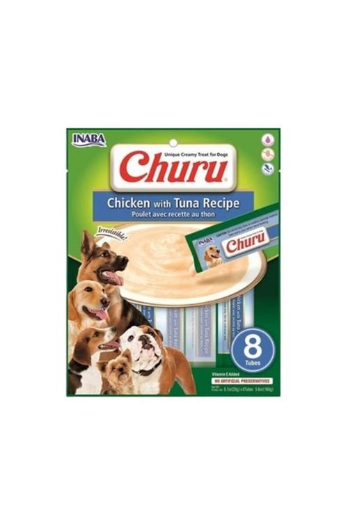 Inaba Ciao Churu Ton Balıklı ve Tavuklu Tamamlayacı Sıvı Köpek Ödül Maması 20 Gr 8 Adet