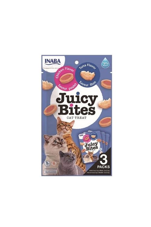 Inaba Juicy Bites Tavuklu ve Tuna Balıklı Kedi Ödül Maması 11.3 Gr 3 Adet