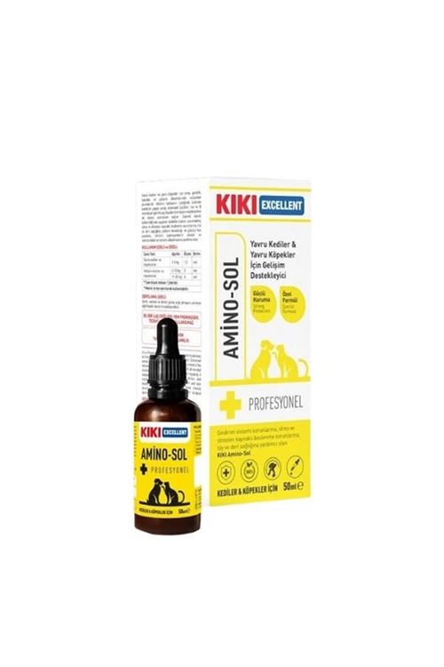 Kiki Excellent Amino-Sol Gelişim Destekleyici Yavru Kediler ve Köpekler için Şurup 50 Ml