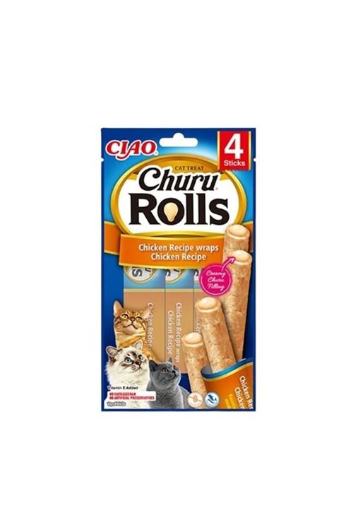 Inaba Ciao Churu Rolls Sticks Tavuk Sargılı Kedi Ödül Maması 10 Gr 4 Adet