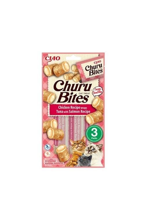 Inaba Ciao Churu Bites Tavuk Sargılı Ton Balıklı ve Somonlu Kedi Ödül Maması 10 Gr 3 Adet