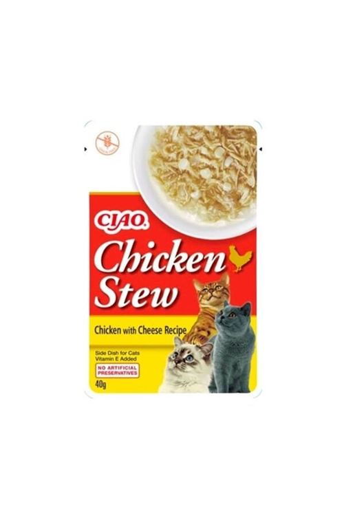 Inaba Ciao Chicken Stew Tavuk Güveçli ve Peynirli Pate Yetişkin Konserve Kedi Maması 40 Gr