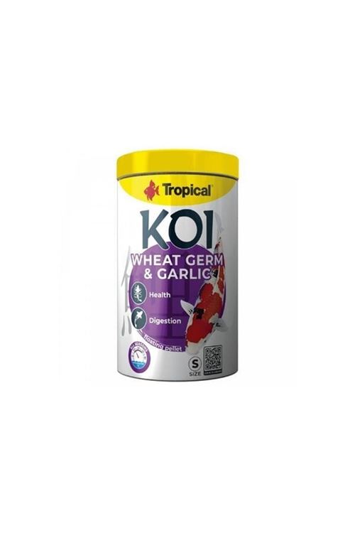 Tropical Koi Wheat Germ & Garlic S Koi ve Japon Balıkları için Pellet Balık Yemi 1000 Ml 320 Gr