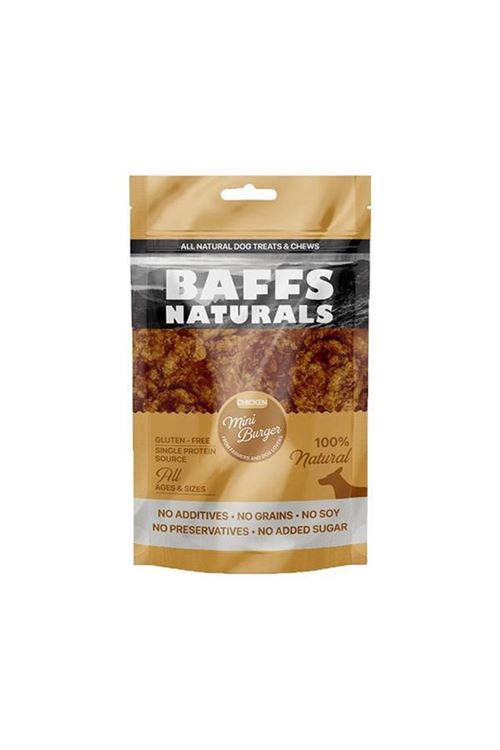 Baffs Naturals Tavuk Mini Burger Köpek Ödül Maması 100 Gr