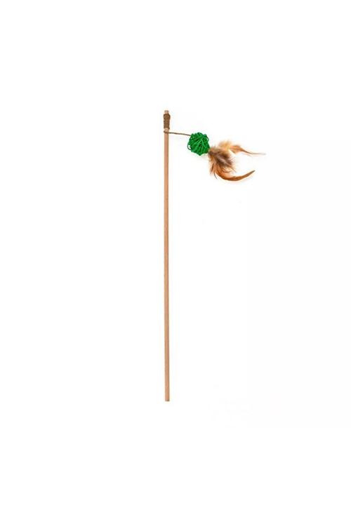 Aquael Ecomfy Toy Gaia Rod Rattan Tüylü Kedi Oltası Oyuncağı 50 Cm