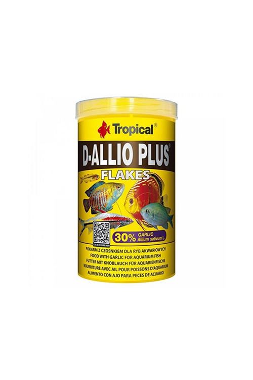 Tropical D-Allio Plus Flake Discus Balıklar için Sarımsaklı Pul Balık Yemi 1000 Ml 200 Gr