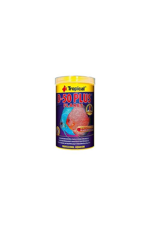 Tropical D-50 Plus Discus Balıkları için Renklendirici Pul Balık Yemi 1000 Ml 200 Gr