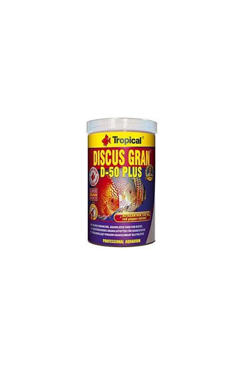 Tropical Discus Gran D-50 Plus Discus Balıkları için Renklendirici Granül Balık Yemi 250 Ml 110 Gr