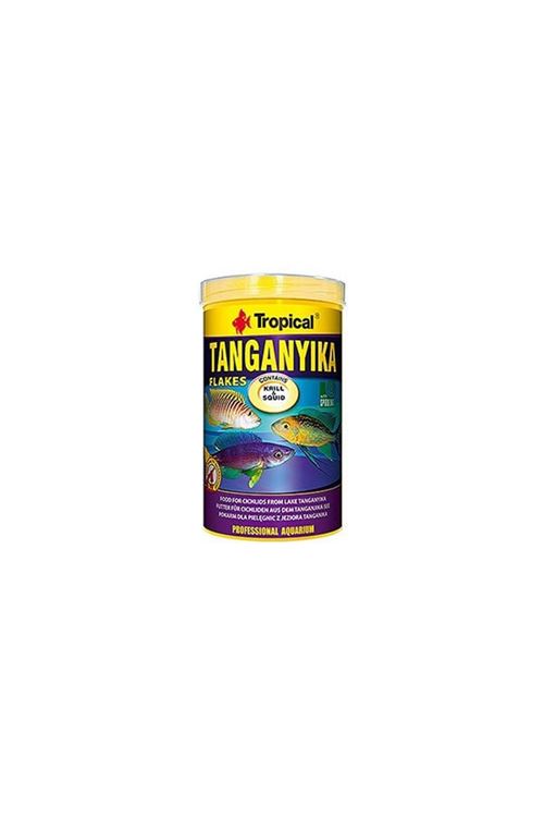 Tropical Tanganyika Flakes Tanganyika Cichlid Balıkları için Pul Balık Yemi 250 Ml 50 Gr