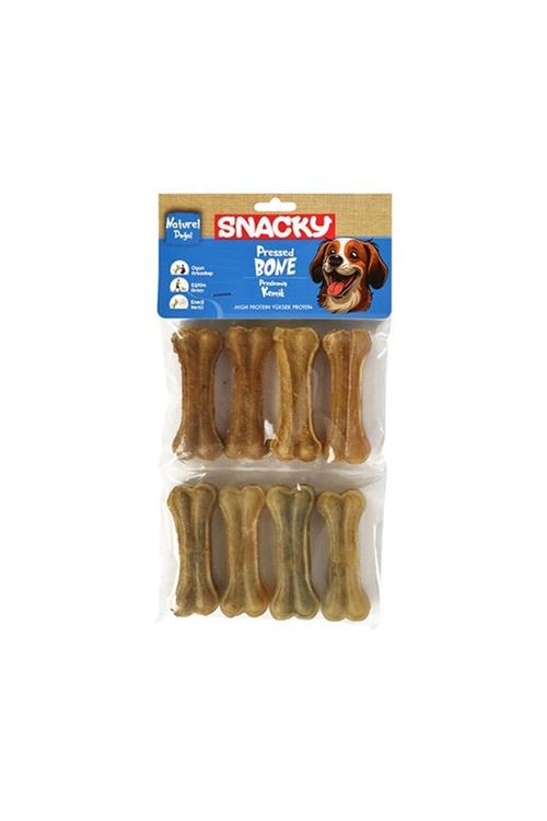 Snacky Natural Preslenmiş Yüksek Proteinli Köpek Çiğneme Kemiği 8 Adet 180 Gr