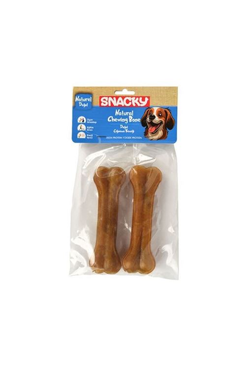 Snacky Natural Preslenmiş Yüksek Proteinli Köpek Çiğneme Kemiği 2 Adet 95 Gr