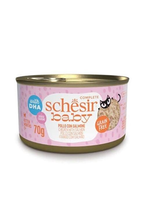 Schesir Baby Cat Tavuklu ve Somonlu Yavru Kedi Konservesi 70 Gr