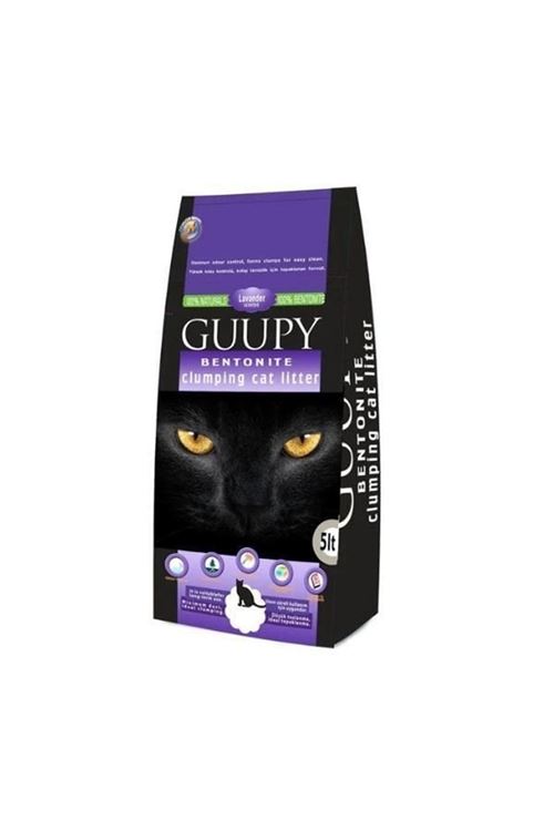 Guupy Lavanta Kokulu Bentonit Kedi Kumu 5 Lt