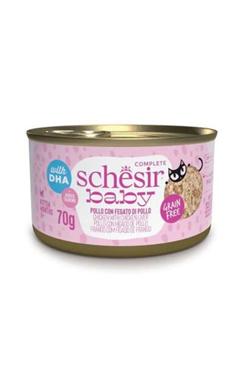 Schesir Baby Cat Tavuklu ve Ciğerli Yavru Kedi Konservesi 70 Gr