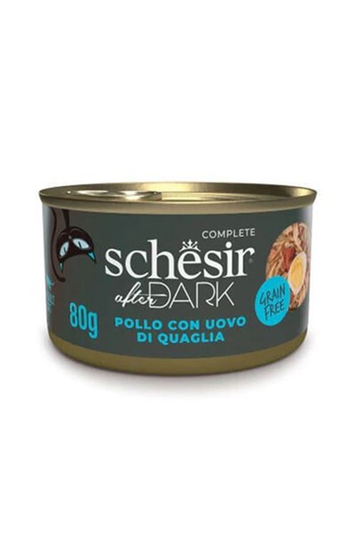 Schesir After Dark Pate Tavuklu ve Bıldırcın Yumurtalı Yetişkin Kedi Konservesi 80 Gr
