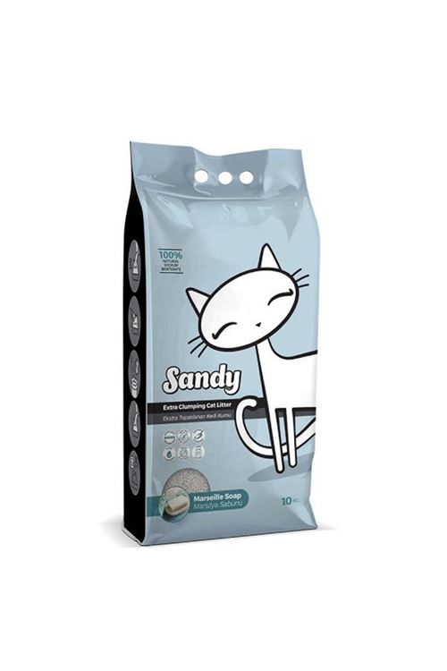 Sandy Sodyum Ultra Topaklaşan Marsilya Sabunlu Doğal Kedi Kumu 10 Kg