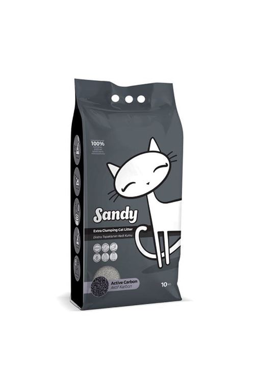 Sandy Ekstra Topaklanan Aktif Karbonlu Doğal Kedi Kumu 10 Kg