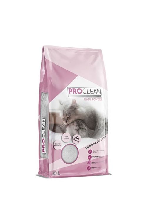 ProClean Bebek Pudra Kokulu Topaklanan Kedi Kumu İnce Taneli 10 Lt