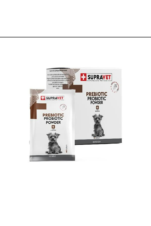Supravet Bağışıklık Güçlendirici Köpekler için Toz Probiyotik ve Prebiyotik Takviyesi 10 Gr