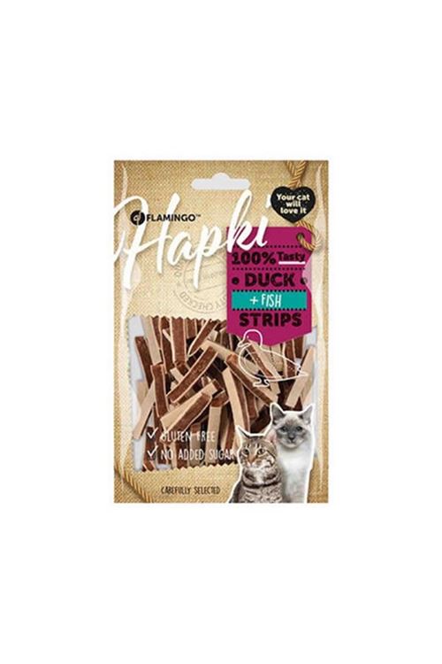 Flamingo Hapki Strips Ördekli ve Balıklı Kedi Ödül Maması 85 Gr