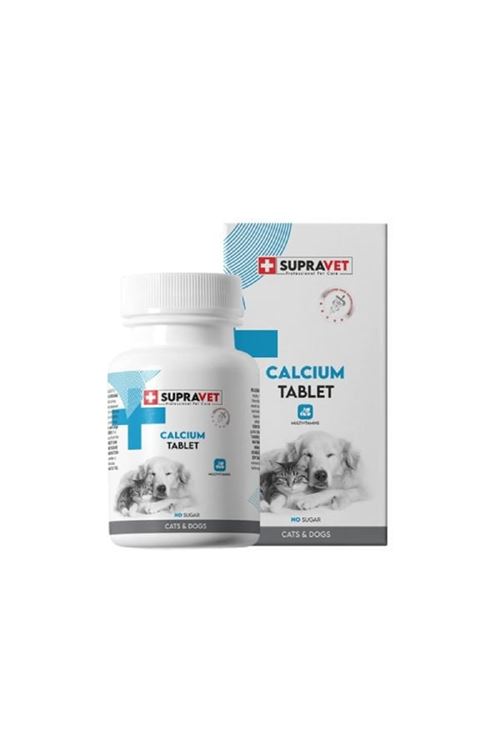 Supravet Calcium Kedi ve Köpekler İçin Kalsiyum Vitamin Tablet 75 Adet